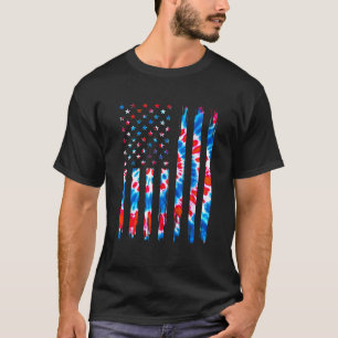 Tie Dye USA Flag Men Women Kids American Flag 4th  T-Shirt