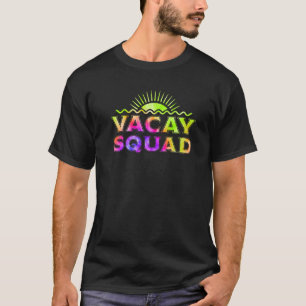 Tie Dye Vacay Squad Summer Matching Family Trip Re T-Shirt