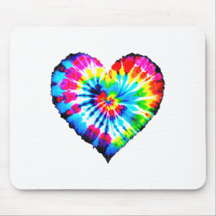Tie Dye Valentines Colorful Hearts Day Men Women K Mouse Pad