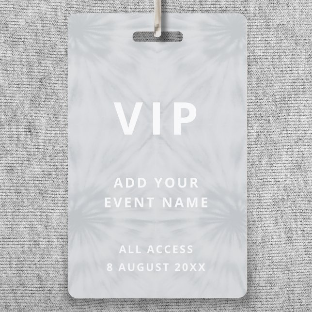 Tie Dye | VIP Festival Concert Grey Event ID Badge (Creator Uploaded)
