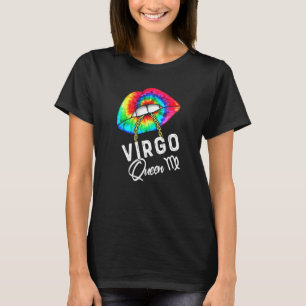 Tie Dye Virgo Queen Lips Zodiac August September B T-Shirt