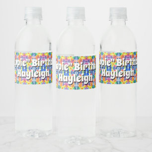 Tie-Dye Water Bottle Label