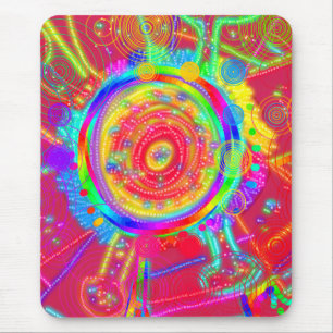Tie-dye Wheel Fan Flower Mouse Pad