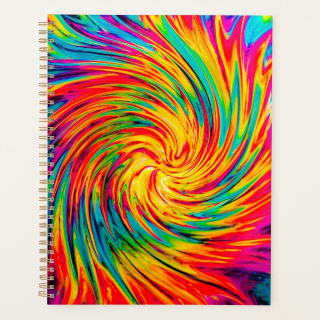 TIE DYE WIND ABSTRACT PLANNER (Front)