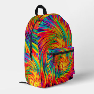 TIE DYE WIND ABSTRACT PRINTED BACKPACK