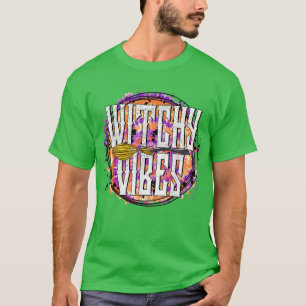 Tie Dye Witchy Vibes Funny Halloween 2776 T-Shirt