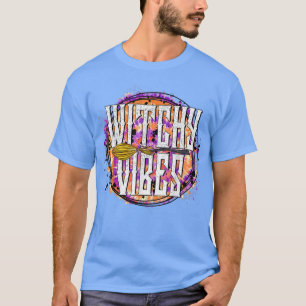 Tie Dye Witchy Vibes Funny Halloween Women T-Shirt