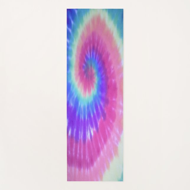 Tie-dye Yoga Mat Rainbow Spiral (Front)