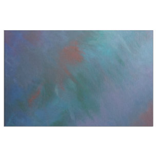 Tie-Dyed Abstract Dark Blue Green Purple Red Fabric
