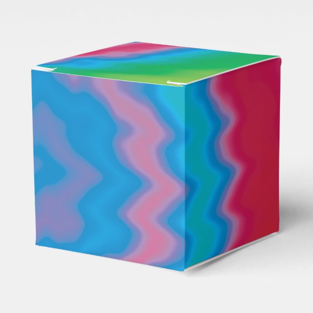 Tie dyed groovy funky retro swirl pattern cool favour box (Front Side)