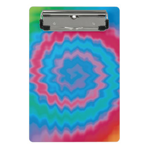 Tie dyed groovy funky retro swirl pattern cool mini clipboard