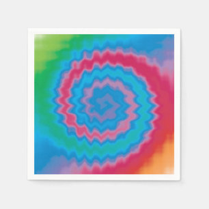 Tie dyed groovy funky retro swirl pattern cool napkin