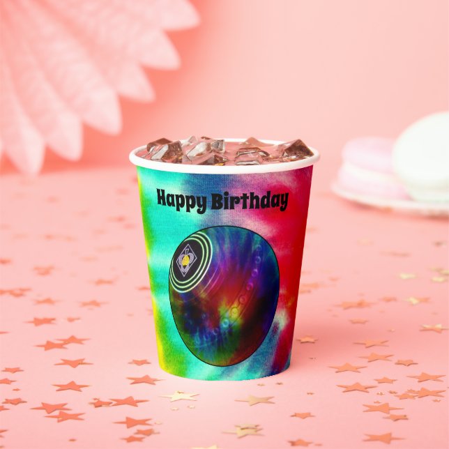 Tie Dyed Lawn Bowl, Paper Party Cups (Insitu)