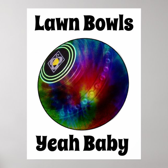 Tie Dyed Lawn Bowl, Poster (Front)