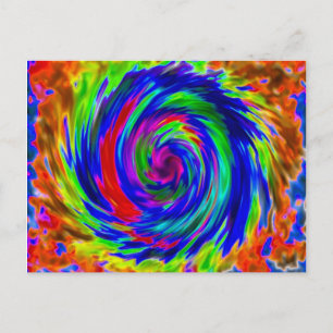 Tie Dyed Postcard