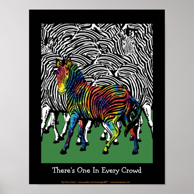 Tie-Dyed Zebra Poster (Front)