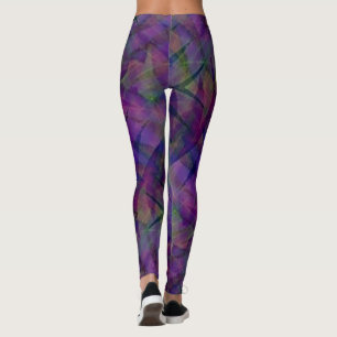 Tie Dyed Zig Zag Pattern Leggings