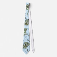 Tie Ginkgo Leaves on Blue