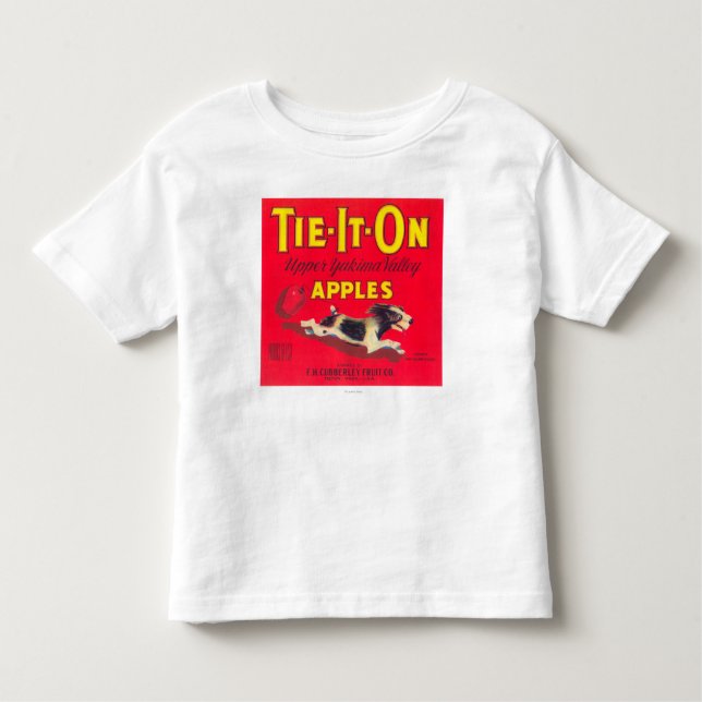 Tie It On Apple Label (red) - Tieton, WA Toddler T-Shirt (Front)