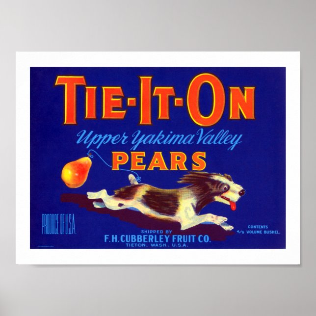 Tie-It-On Pears Poster (Front)