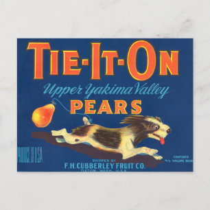 Tie-It-On Pears Vintage Advertisement Postcard