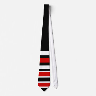 Tie Men's Red Black White Stripe 2