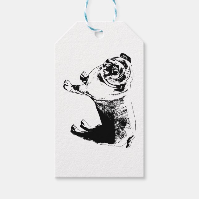 Tie‑On Bulldog Spark Gift Tags (Front)