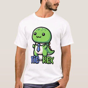 Tie Rex! Cute Tie Wearing Dinosaur Pun T-Shirt