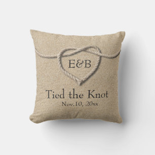Tie the Knot Beach Outdoor Wedding Pillow