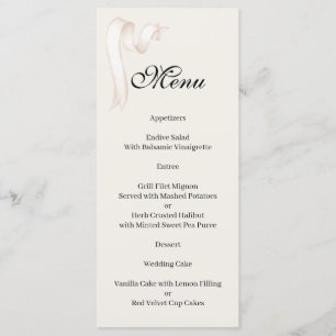 Tie the knot Menu
