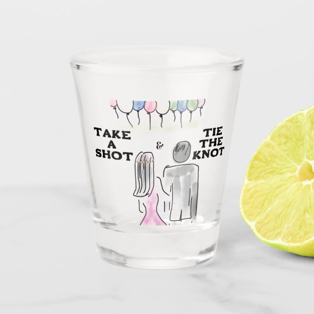 Tie the Knot Shot Glass (Front)