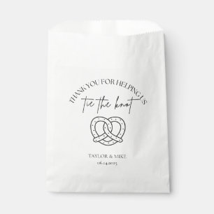 Tie the Knot Wedding Pretzel Favour Bags