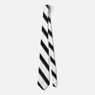 Tie / Triple Stripe Black on White pattern