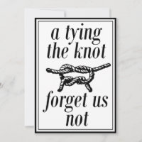 Tie Tying The Knot Funny Save The Date Wedding