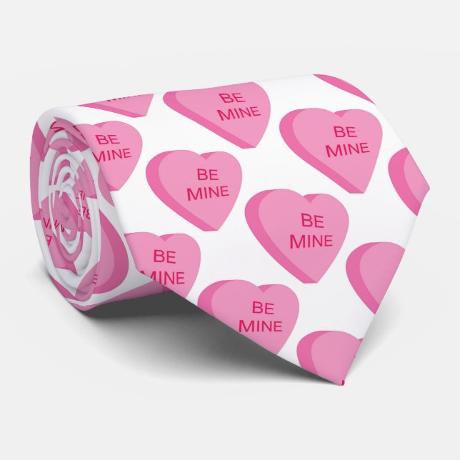 Tie/Valentines Be Mine Tie (Rolled)