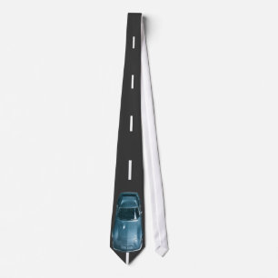 Tie with a cool Car from above with street