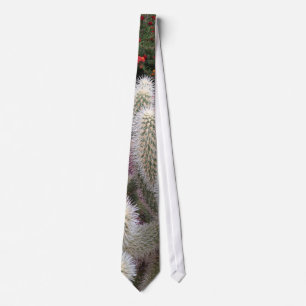 Tie with Cactus Print