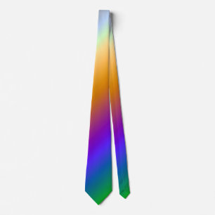 Tie With Diagonal Multicolor Gradation Hues