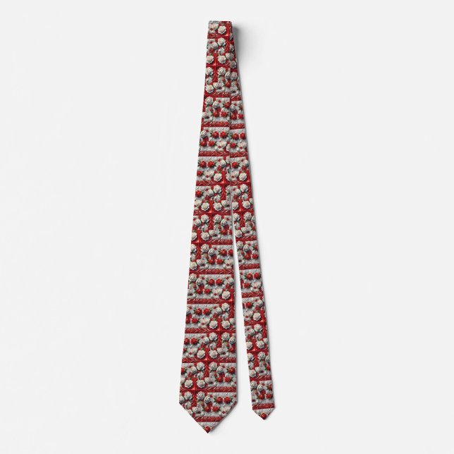 Tie with English Roses Design (Front)