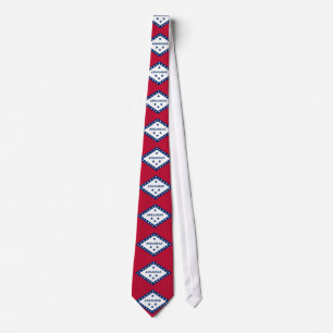 Tie with Flag of Arkansas, U.S.A.