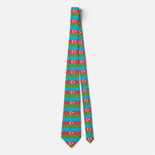 Tie with Flag of Azerbaijan (Front)
