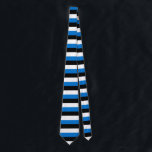 Tie with Flag of Estonia<br><div class="desc">Add a touch of Estonian pride to your formal attire with our exclusive tie featuring the flag of Estonia! Crafted with meticulous attention to detail, this tie is more than just a fashion accessory; it’s a celebration of Estonia’s national identity and cultural elegance. The refined design prominently showcases the iconic...</div>