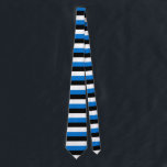 Tie with Flag of Estonia<br><div class="desc">Add a touch of Estonian pride to your formal attire with our exclusive tie featuring the flag of Estonia! Crafted with meticulous attention to detail, this tie is more than just a fashion accessory; it’s a celebration of Estonia’s national identity and cultural elegance. The refined design prominently showcases the iconic...</div>