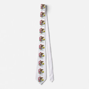 Tie with Flag of Illinois, U.S.A.