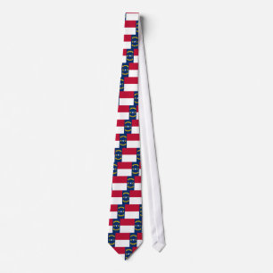 Tie with Flag of North Carolina, U.S.A.