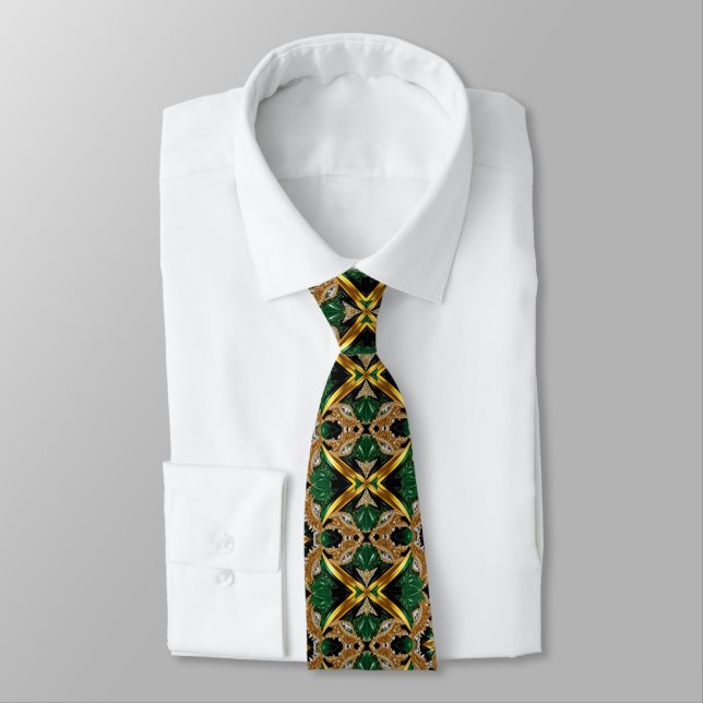 Tie with Jamaican Colours Design (Tied)