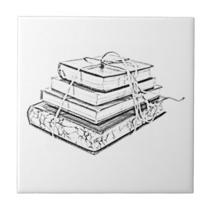 Tied Books Sketch Tile