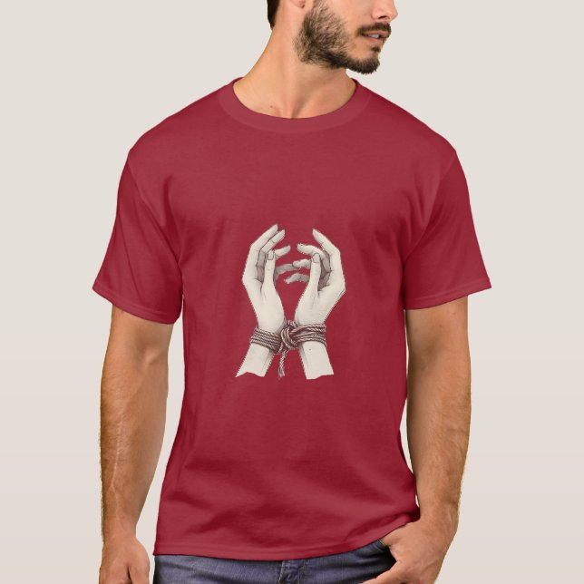 Tied hands shibari T-Shirt (Front)
