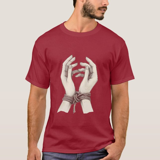 Tied hands shibari T-Shirt (Front)