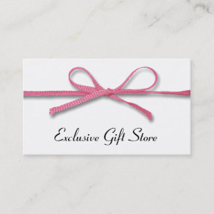 Tied Pink Bow Business Cards